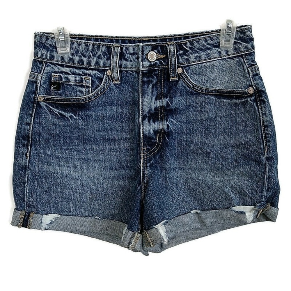 KanCan Denim Shorts Women XS Blue High Rise Cuffed Cotton Summer Boho Festival